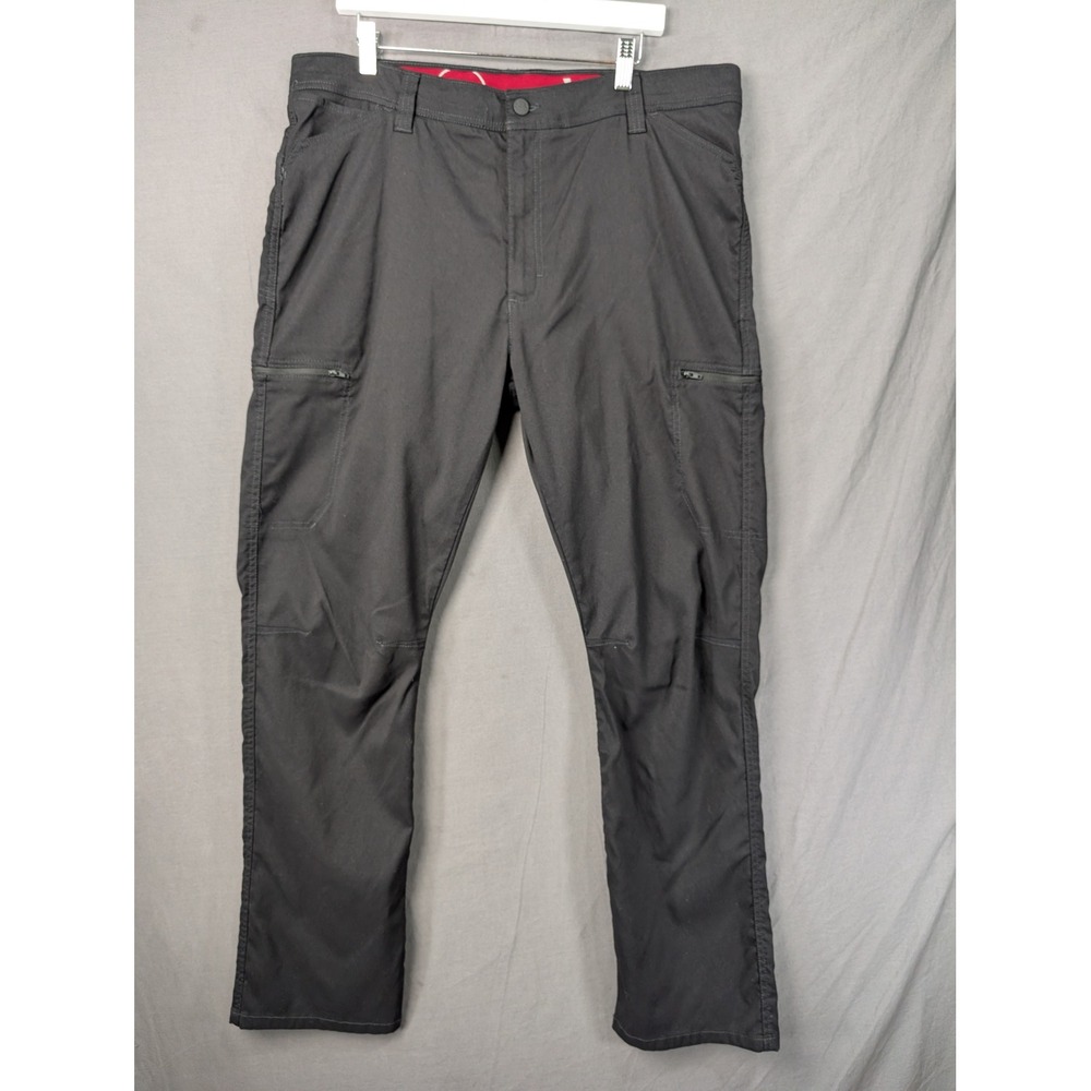 Wrangler Mens Outdoor Cargo Pants Black 10NW788NB 38/32 Stretch Hiking Utility